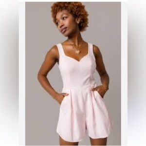 Blue Rain Francesca’s Maggie Sweetheart Neckline Romper Size S Pink excellent